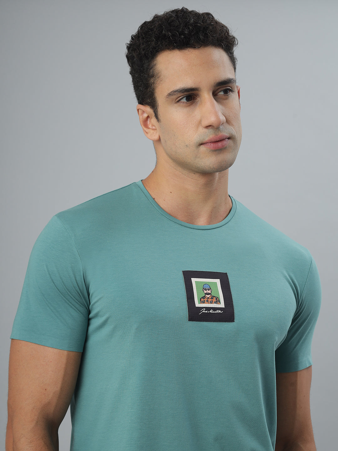 Green Seamless Crew Neck Tshirt