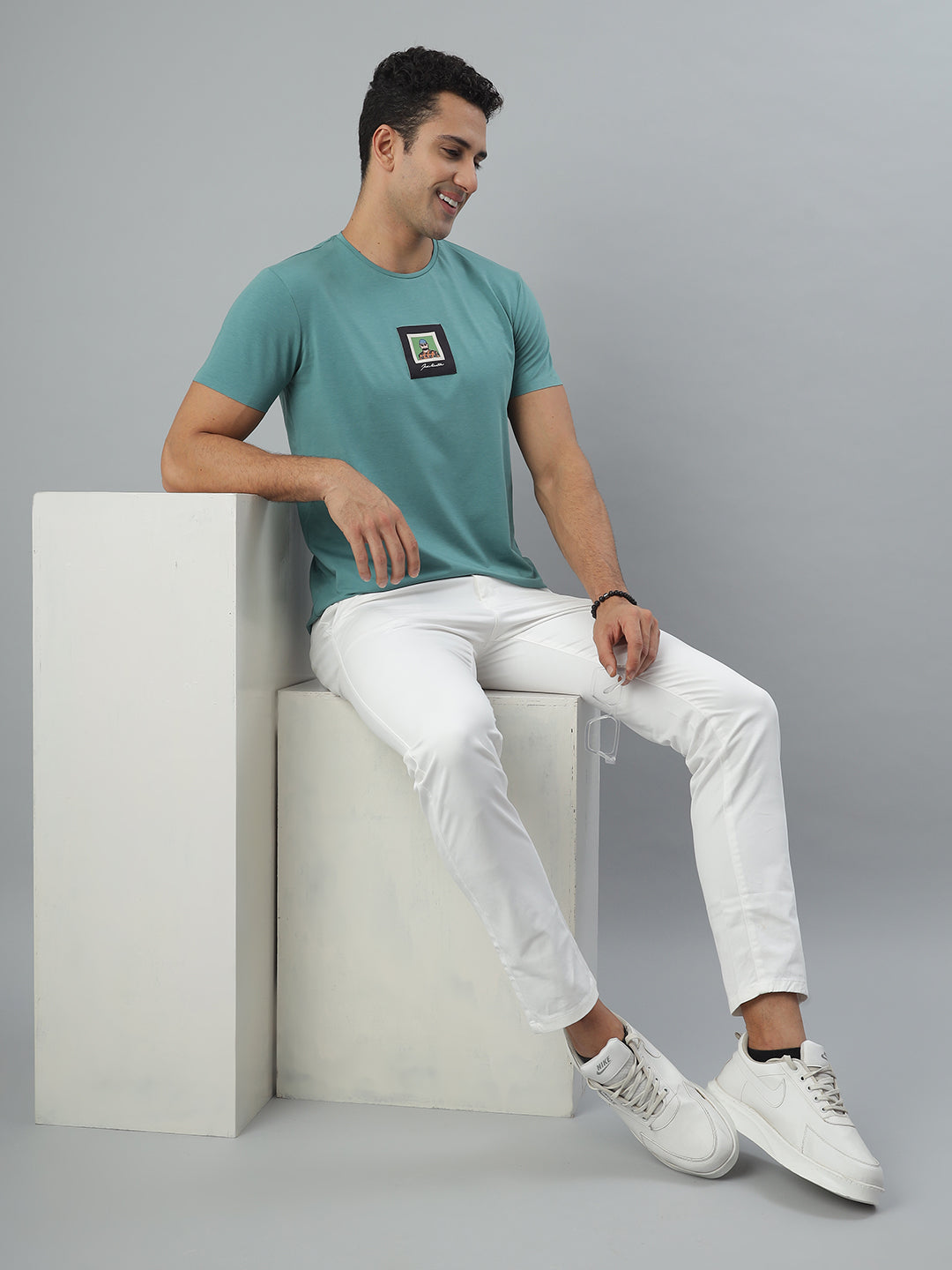 Green Seamless Crew Neck Tshirt