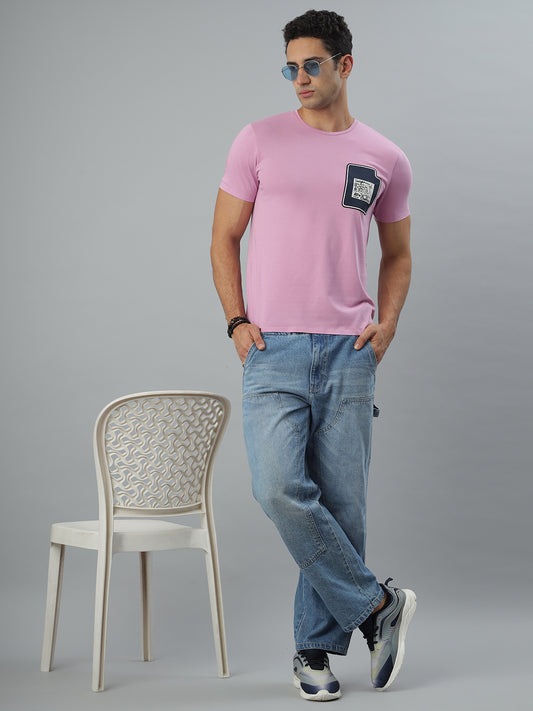 Pink Seamless Crew Neck Tshirt