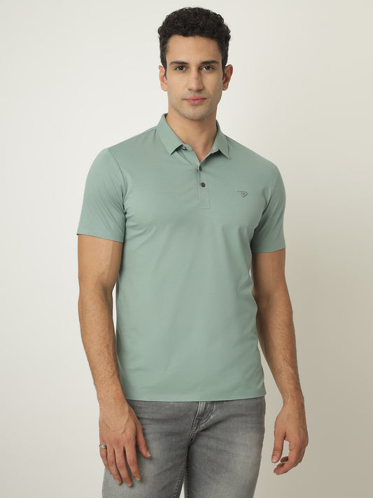 Mint Green Twill Polo Tshirt