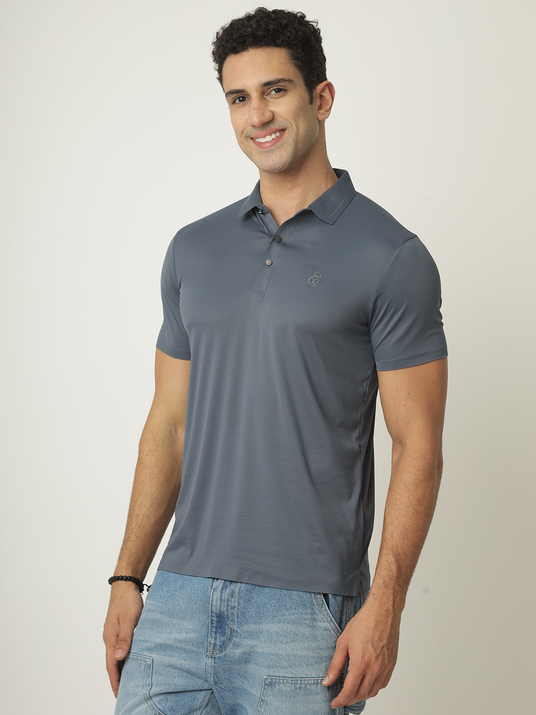 Slate Blue Premium Polo Tshirt