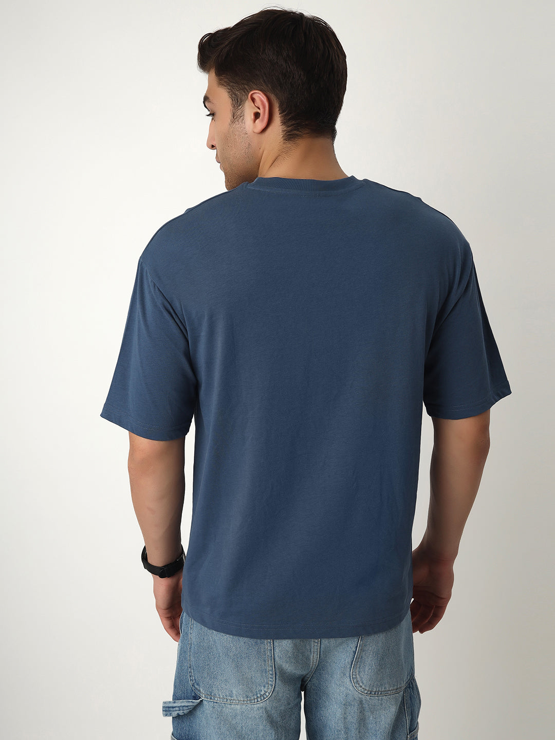 Blue Patch Pocket Oversized Tshirt