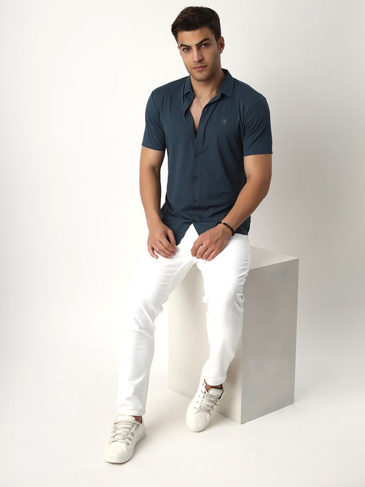 Dark Cyan Casual Shirt