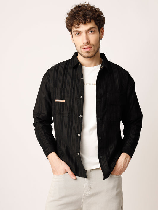 Black Cordruoy Shacket