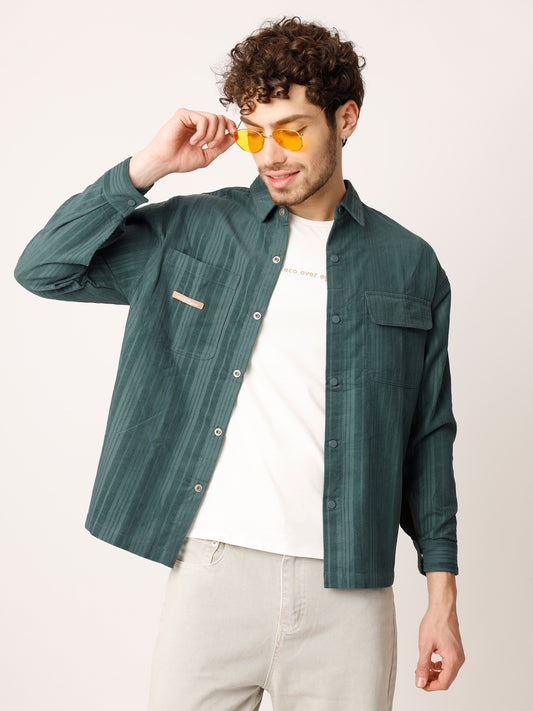 Green Cordruoy Shacket
