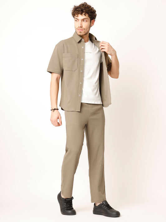 Khakhi Shirt and Trouers Co-ords Sets