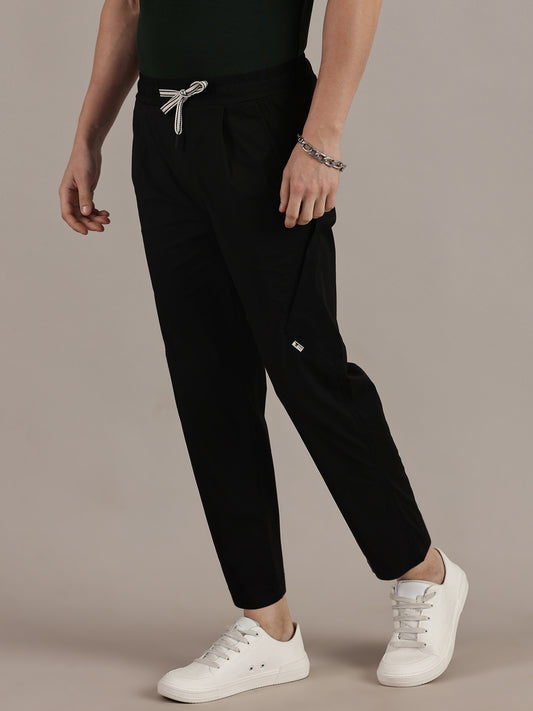 Relaxed Fit Black Travel Cargo