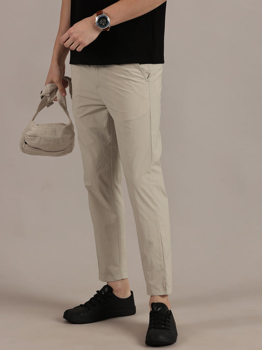 Straight Fit Summer Beige Trousers
