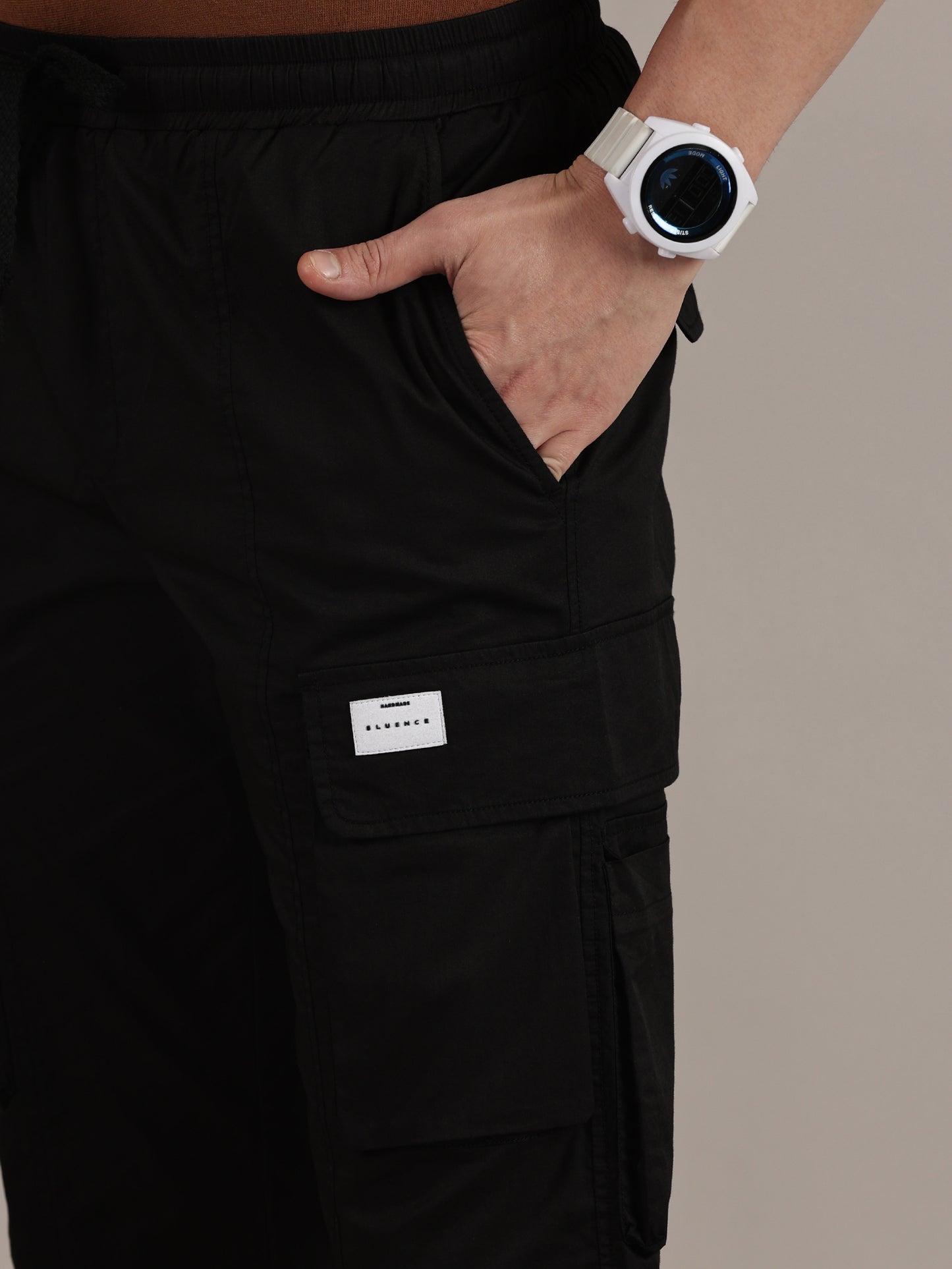 Regular Fit Black Cargo