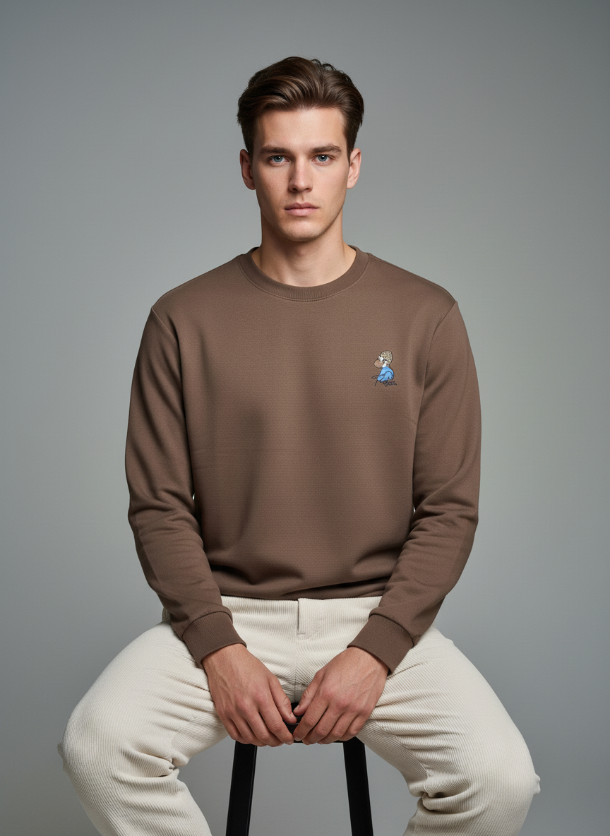 Paper Crowns Chocolate Brown Sweatshirt