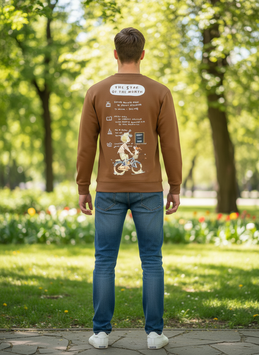 Brown Graphic Sweatshirt