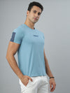 Blue Seamless Crew Neck Tshirt