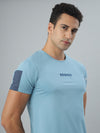 Blue Seamless Crew Neck Tshirt