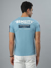 Blue Seamless Crew Neck Tshirt