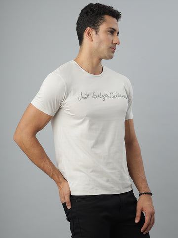 Beige Seamless Crew Neck Tshirt