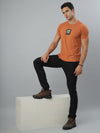 Orange Seamless Crew Neck Tshirt