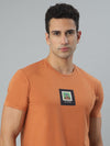 Orange Seamless Crew Neck Tshirt
