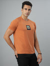 Orange Seamless Crew Neck Tshirt