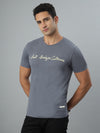 Blue Seamless Crew Neck Tshirt