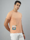 Orange Seamless Crew Neck Tshirt