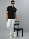 Black Self Twill Polo TShirt