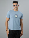 Blue Seamless Crew Neck Tshirt