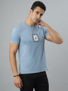 Blue Seamless Crew Neck Tshirt