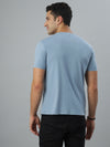 Blue Seamless Crew Neck Tshirt
