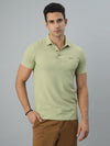 Green Ribbed Polo Tshirt