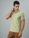 Green Ribbed Polo Tshirt
