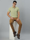 Green Ribbed Polo Tshirt