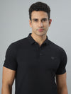 Black Ribbed Polo Tshirt