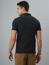Black Ribbed Polo Tshirt