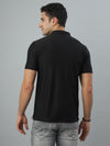Zed Black Textured Polo Tshirt