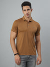 Mustard Textured Polo T-shirt