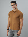 Mustard Textured Polo T-shirt