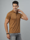 Mustard Textured Polo T-shirt