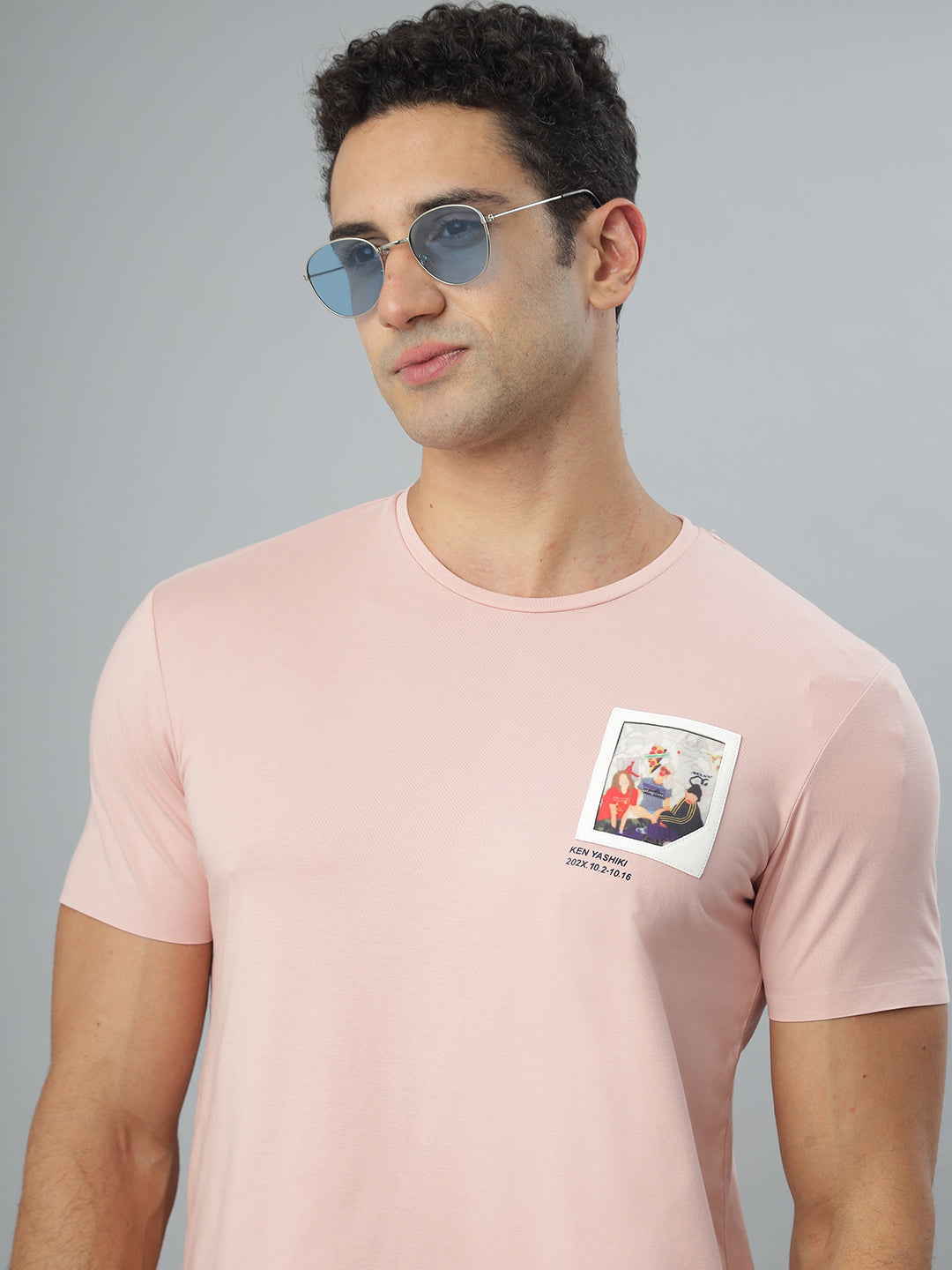 Pink Seamless Crew Neck Tshirt