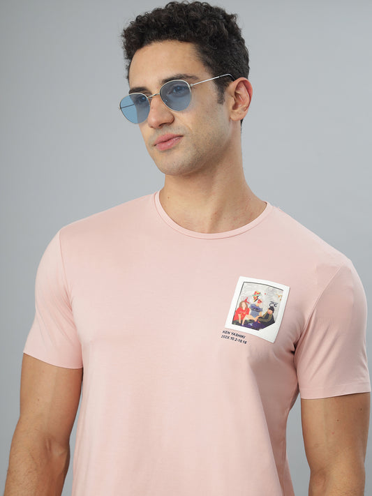 Pink Seamless Crew Neck Tshirt