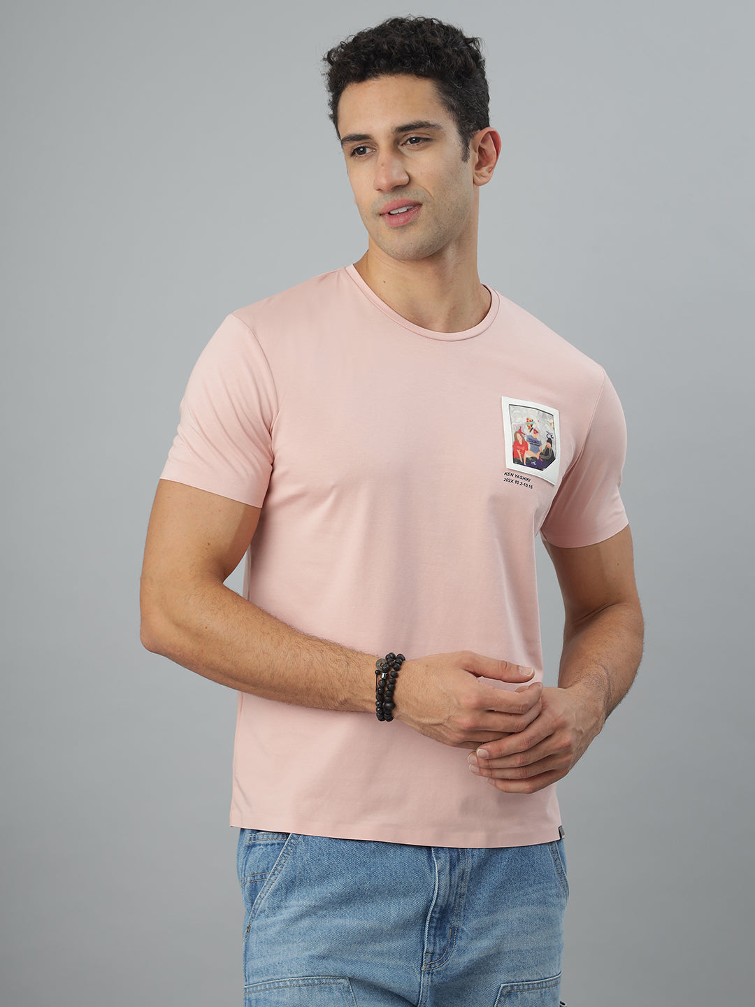 Pink Seamless Crew Neck Tshirt
