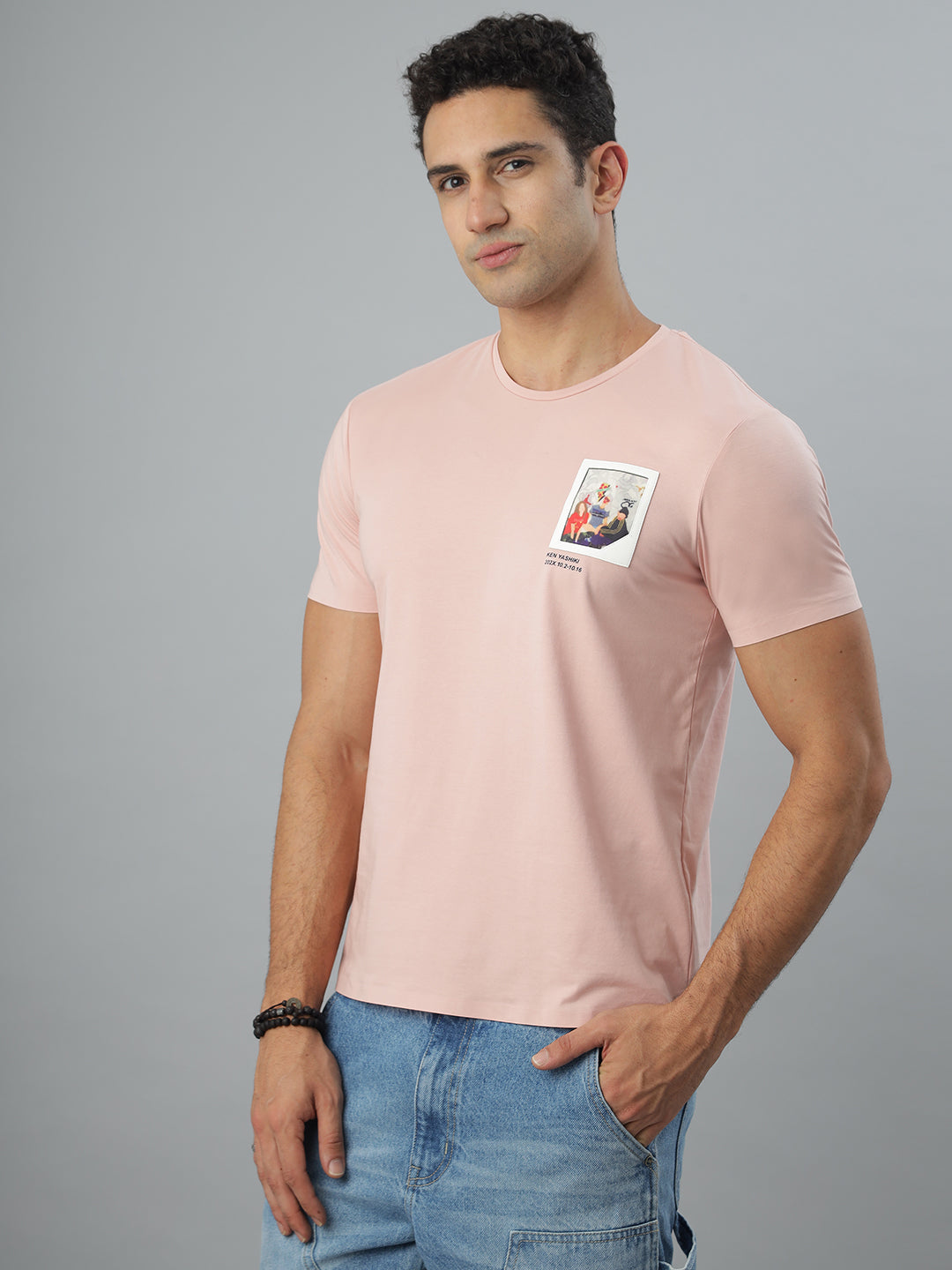 Pink Seamless Crew Neck Tshirt
