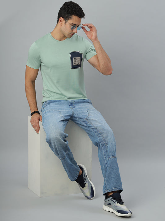Mint Green Seamless Crew Neck Tshirt