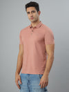 Pink Self Twill Polo Tshirt