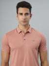 Pink Self Twill Polo Tshirt
