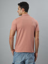 Pink Self Twill Polo Tshirt