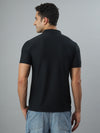 Dark Navy Textured Polo Tshirt