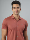Pink Fine Textured Seamless Shirt