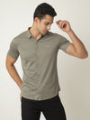 Grey Fine Textured Seamless Shirt