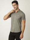 Grey Fine Textured Seamless Shirt