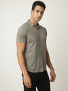 Grey Fine Textured Seamless Shirt